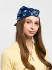 Синий хлопковый платок, бандана