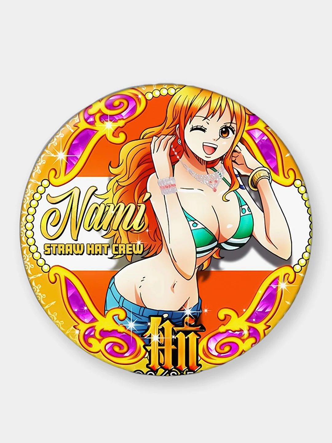 Оранжевый пин на булавке по аниме "One Piece", 58 мм mg