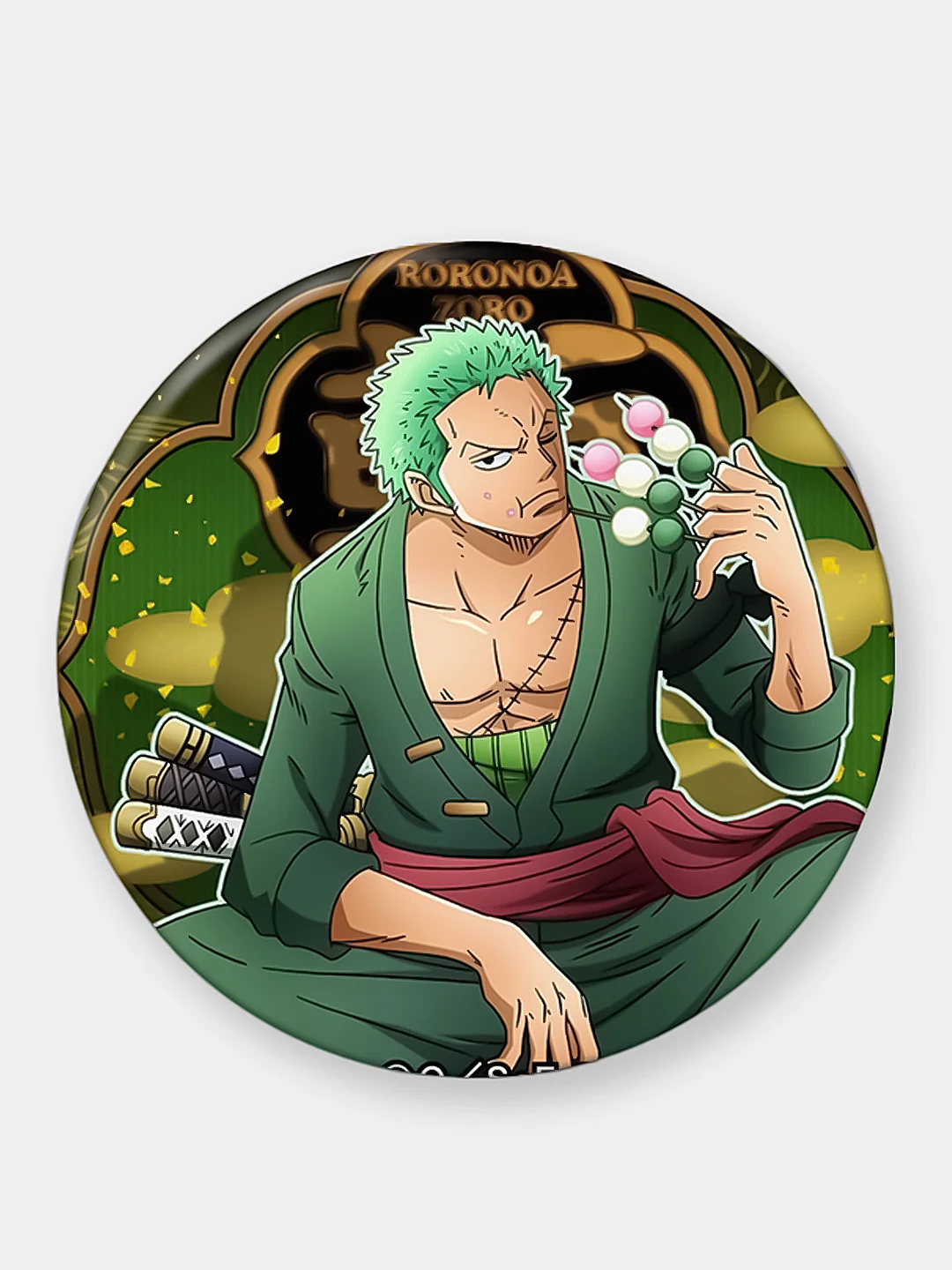 Зеленый пин на булавке по аниме "One Piece", 58 мм mg