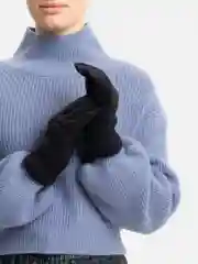 Черный перчатки женские сенсорные, теплые