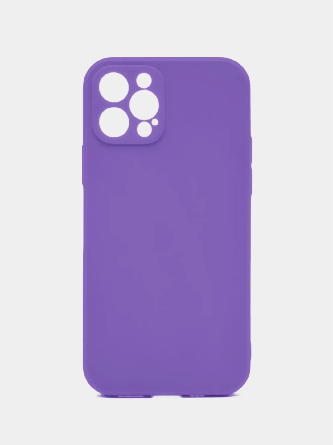 Фиолетовый чехол Silicone Case для iPhone 12, 12 Pro, Max, 12 mini, 13, 13 Pro, Max с защитой камеры