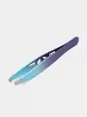 Фиолетовый пинцет для бровей, прямой и скошенный