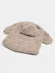 Слоновая кость балаклава вязаная, плюшевая