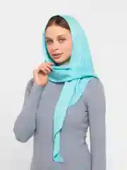 Лазурный шарф Прага женский, платок-косынка зима