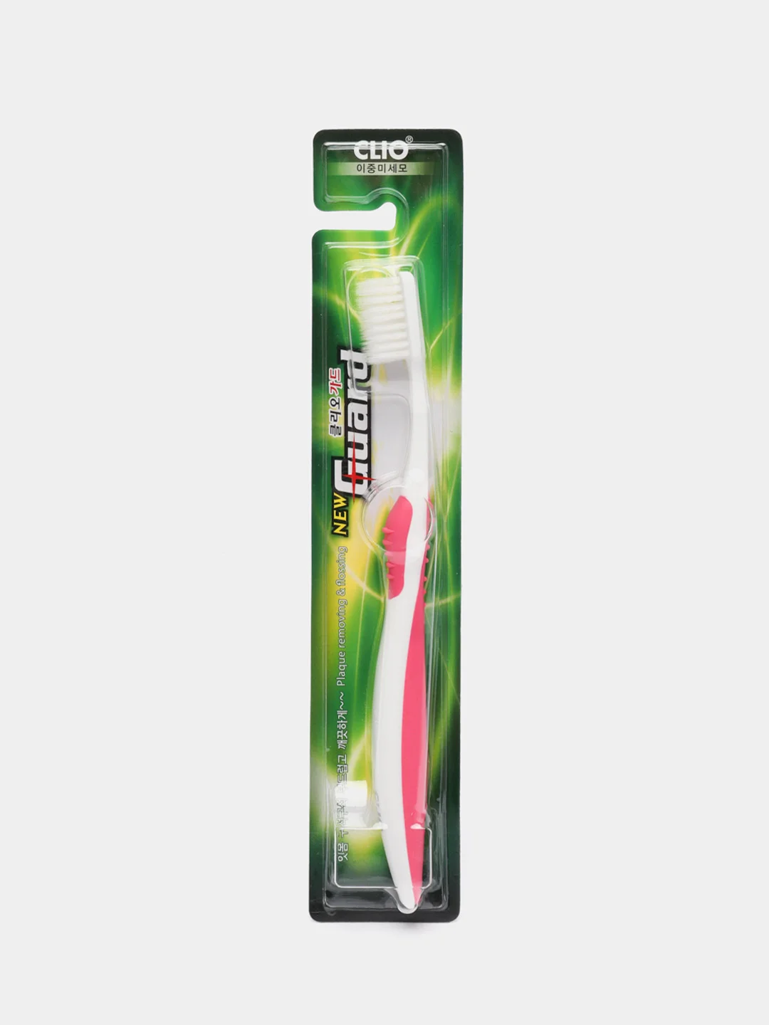 Тёмно-розовый зубная щетка CLIO New Guard R Toothbrush, с двумя видами щетинок