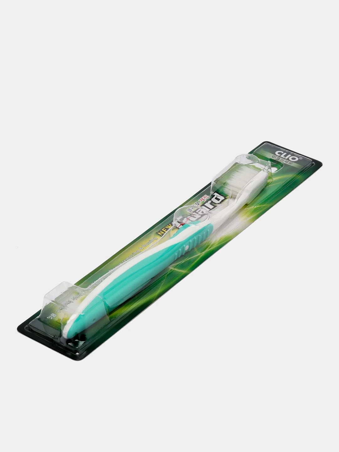Бирюзовый зубная щетка CLIO New Guard R Toothbrush, с двумя видами щетинок
