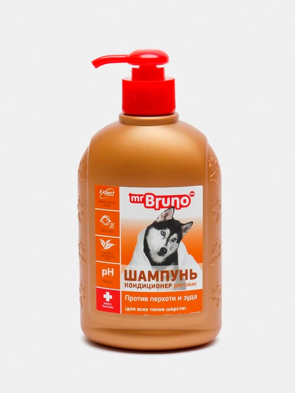 Шампунь-кондиционер для собак Mr.Bruno, против перхоти и зуда, 350 мл