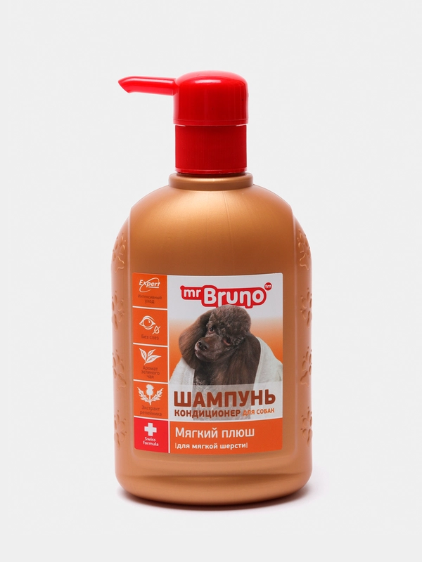 350 мл, Mr.Bruno Мягкий плюш, шампунь от перхоти для собак
