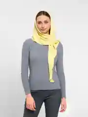 Желтый шарф Прага женский, платок-косынка зима