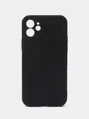Черный чехол Silicone Case для iPhone 12, 12 Pro, Max, 12 mini, 13, 13 Pro, Max с защитой камеры