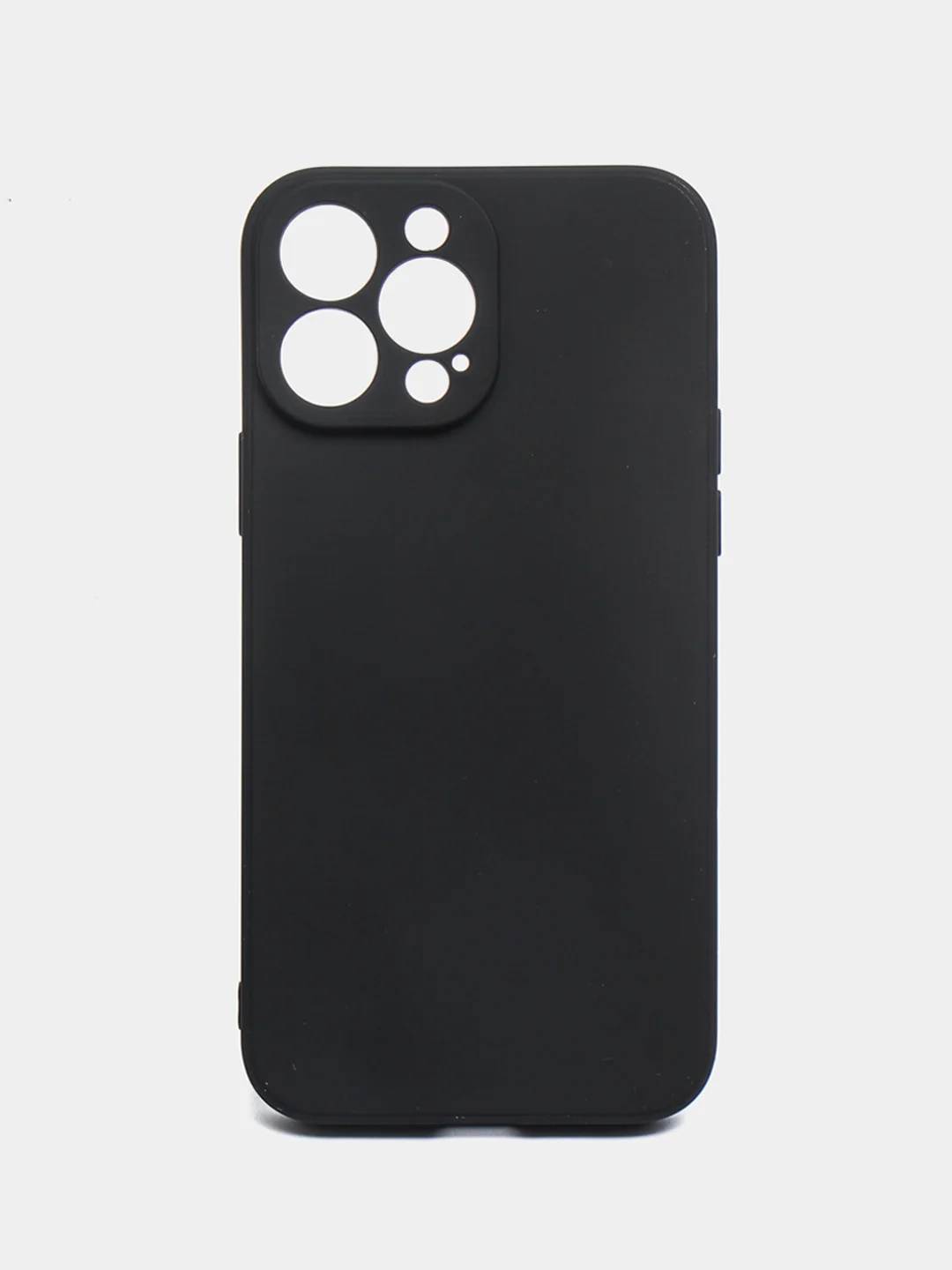 Черный чехол Silicone Case для iPhone 12, 12 Pro, Max, 12 mini, 13, 13 Pro, Max с защитой камеры