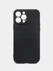 Черный чехол Silicone Case для iPhone 12, 12 Pro, Max, 12 mini, 13, 13 Pro, Max с защитой камеры