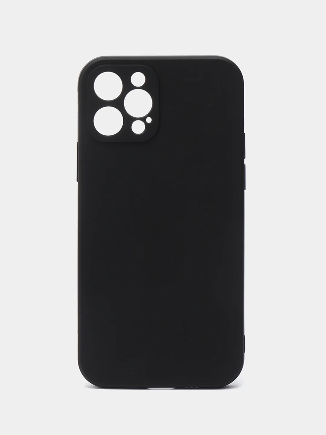 Черный чехол Silicone Case для iPhone 12, 12 Pro, Max, 12 mini, 13, 13 Pro, Max с защитой камеры