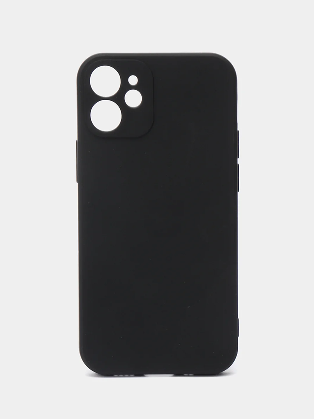 Черный чехол Silicone Case для iPhone 12, 12 Pro, Max, 12 mini, 13, 13 Pro, Max с защитой камеры