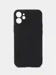 Черный чехол Silicone Case для iPhone 12, 12 Pro, Max, 12 mini, 13, 13 Pro, Max с защитой камеры