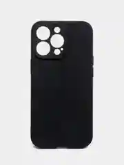 Черный чехол Silicone Case для iPhone 12, 12 Pro, Max, 12 mini, 13, 13 Pro, Max с защитой камеры