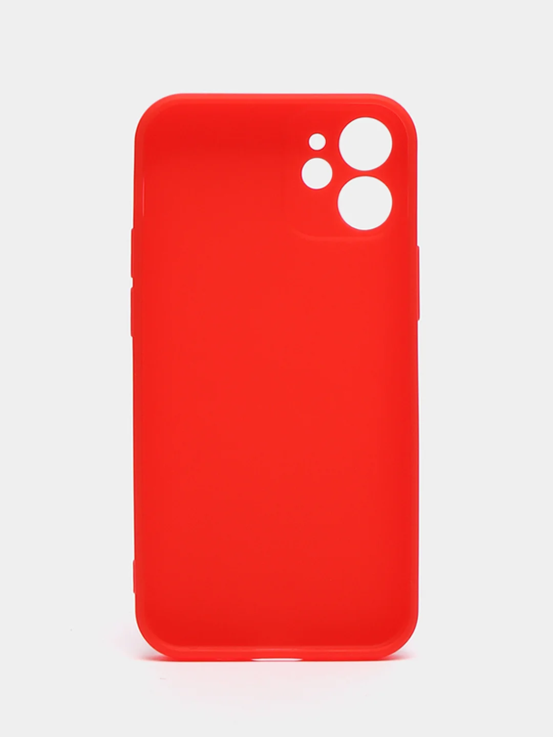 Красный чехол Silicone Case для iPhone 12, 12 Pro, Max, 12 mini, 13, 13 Pro, Max с защитой камеры