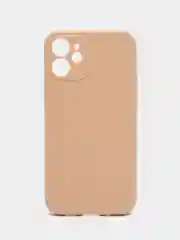 Бежевый чехол Silicone Case для iPhone 12, 12 Pro, Max, 12 mini, 13, 13 Pro, Max с защитой камеры