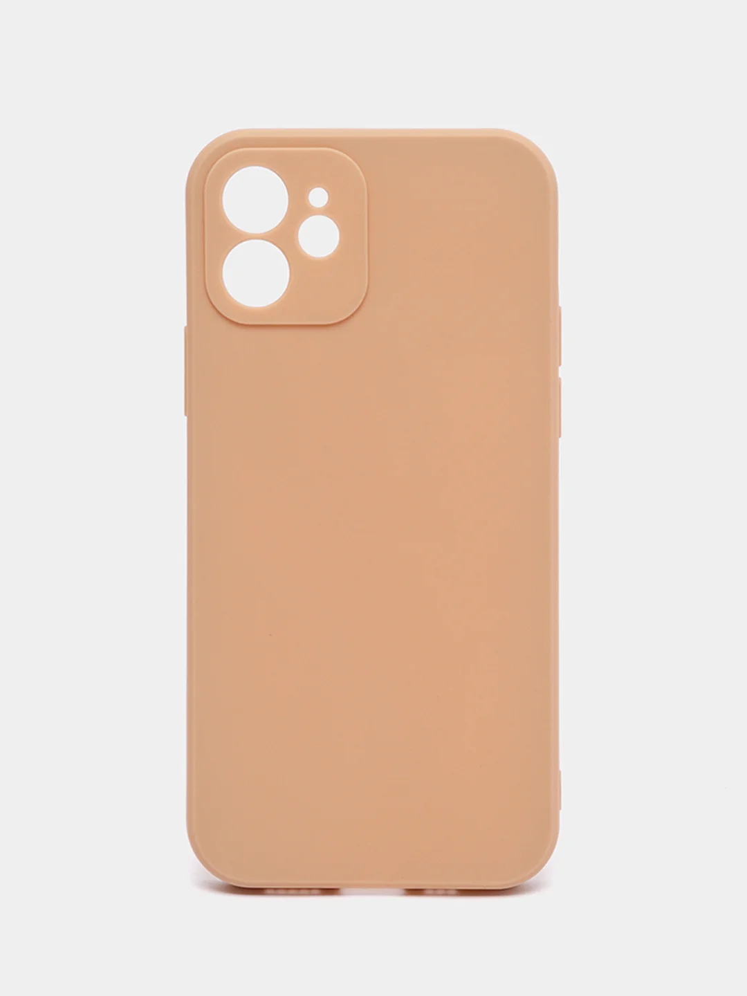 Бежевый чехол Silicone Case для iPhone 12, 12 Pro, Max, 12 mini, 13, 13 Pro, Max с защитой камеры