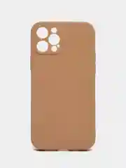 Бежевый чехол Silicone Case для iPhone 12, 12 Pro, Max, 12 mini, 13, 13 Pro, Max с защитой камеры
