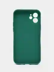 Зеленый чехол Silicone Case для iPhone 12, 12 Pro, Max, 12 mini, 13, 13 Pro, Max с защитой камеры
