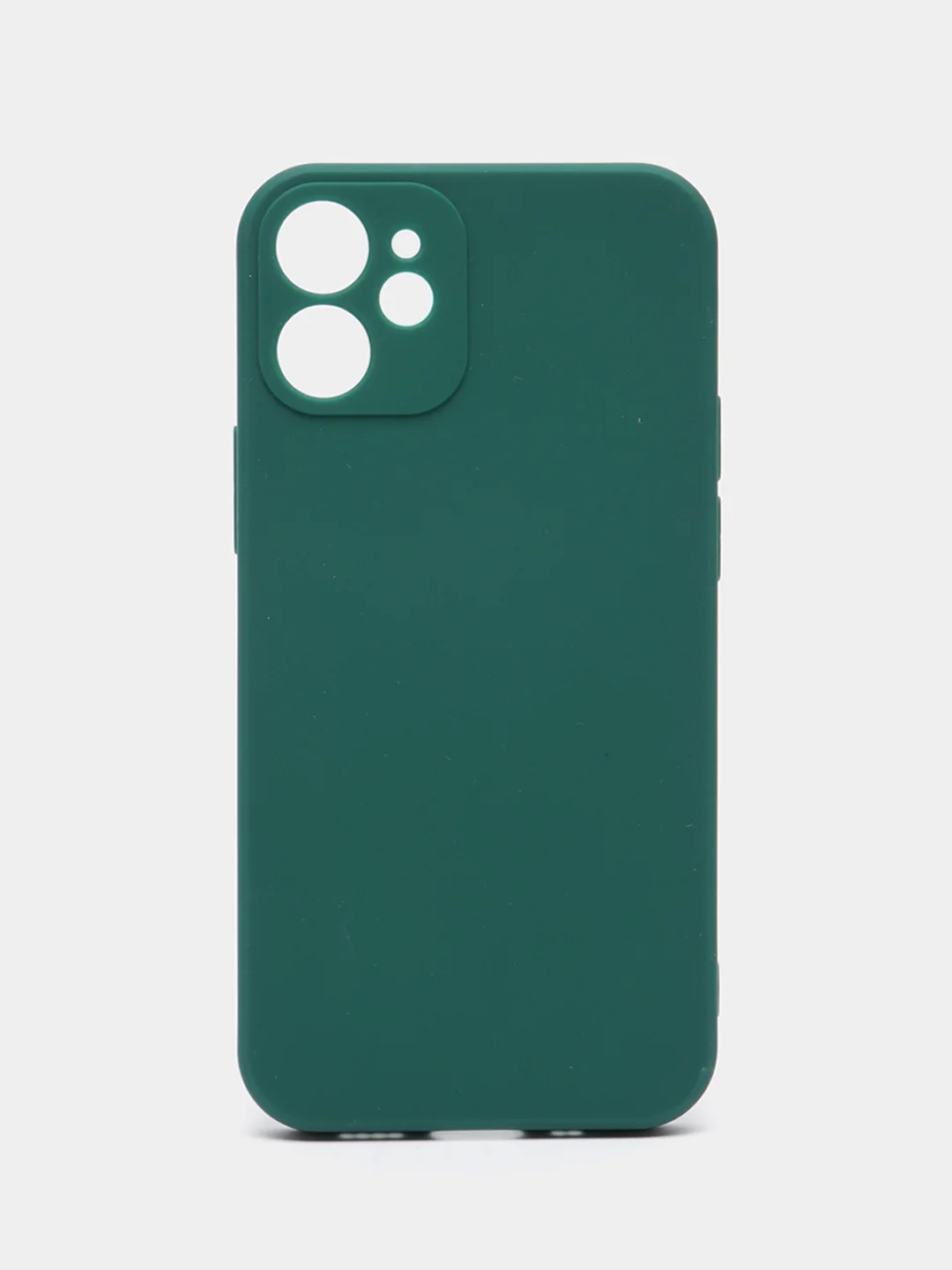 Зеленый чехол Silicone Case для iPhone 12, 12 Pro, Max, 12 mini, 13, 13 Pro, Max с защитой камеры