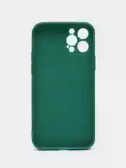 Зеленый чехол Silicone Case для iPhone 12, 12 Pro, Max, 12 mini, 13, 13 Pro, Max с защитой камеры