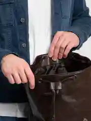 Коричневый рюкзак кожаный мужской