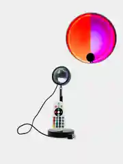 Белый лампа Закат RGB металлическая с пультом и приложением мобильным, 16 цветов