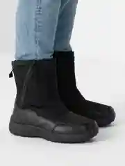 Серый меланж дутики сапоги мужские зимние с мехом