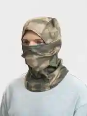 Зелёный хаки балаклава утепленная тактическая, военная балаклава зимняя, подшлемник, 5 цветов, на флисе