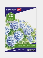 Папка для рисования А4 BRAUBERG "Сирень", 20 листов, 210 х 297 мм