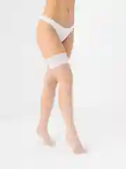 Белый чулки в сетку
