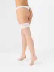 Белый чулки в сетку