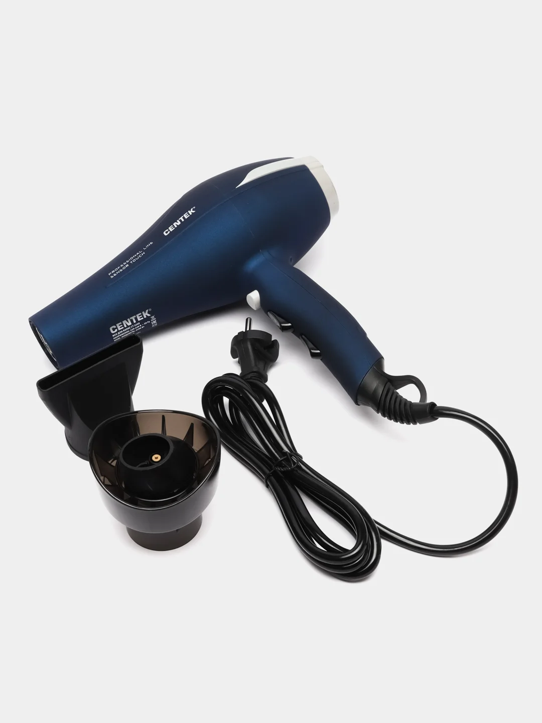 Фен Centek CT-2260 2200Вт, 2 режима мощности, 3 режима t° + хол. обдув, SENSOR, Soft-touch