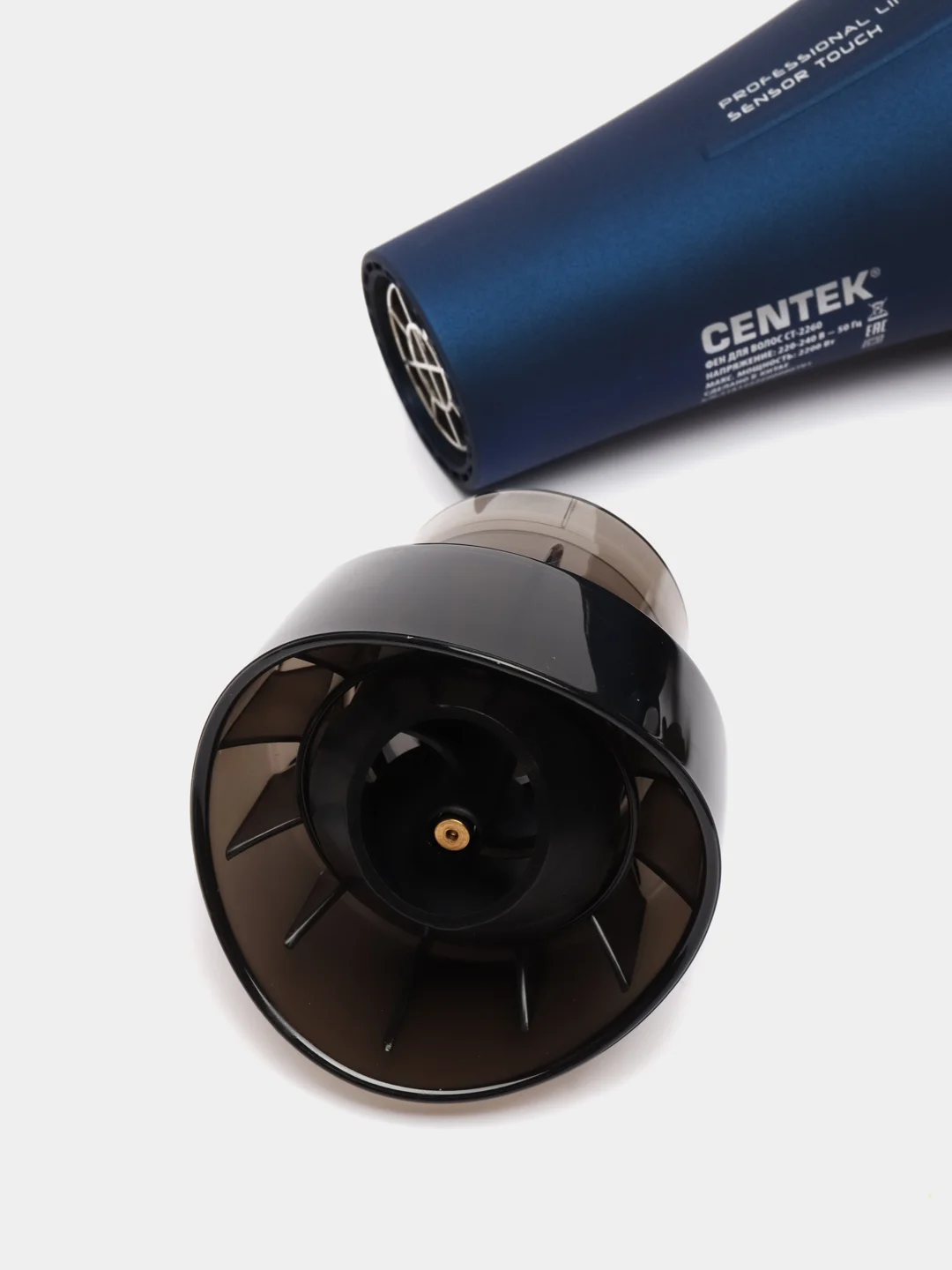 Фен Centek CT-2260 2200Вт, 2 режима мощности, 3 режима t° + хол. обдув, SENSOR, Soft-touch