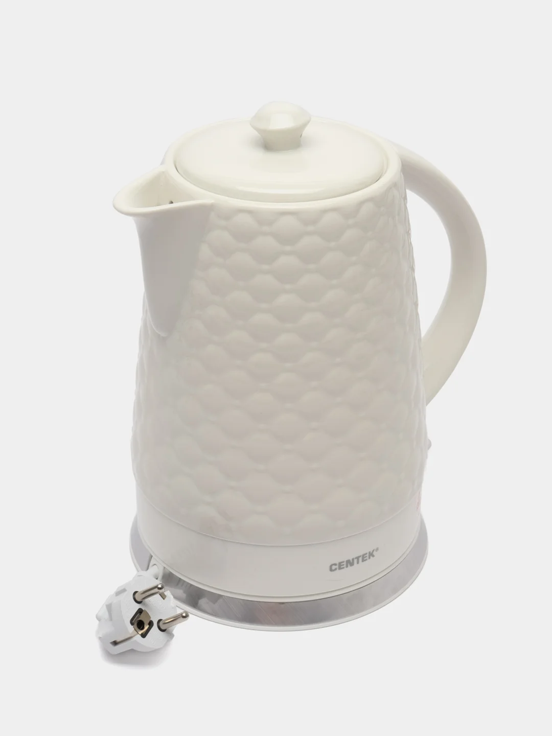 Чайник Centek CT-0061,White, 2.0 л, 2000 W, рельефный корпус