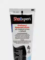 Крем для обуви из кожи черный 018 с губкой 75 мл Shoexpert