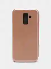 Розовый чехол книжка Samsung Galaxy A6 Plus 2018 / J8 2018, Самсунг Галакси А6 Плюс / Джи8 2018