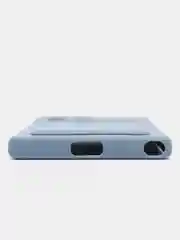 Синий меланж чехол для Samsung Galaxy S22 / S22 Plus / S22 Ultra, с карманом для карт прозрачный