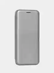 Серебряный чехол-книжка Huawei P Smart 2018 (Хуавей П Смарт 2018)