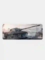 Серый меланж коврик для мыши и клавиатуры, 10 принтов, World of Tanks WOT War Thunder, с танком 70х30