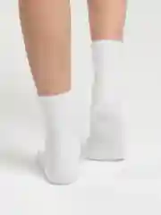 Белый шерстяные термо носки