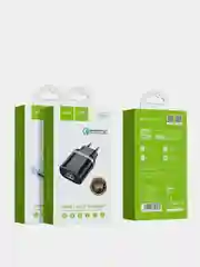 Белый сетевое зарядное устройство HOCO C12Q, QC3.0, до 3A, 18W
