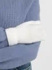 Белый варежки женские, зимние двухслойные теплые с начесом