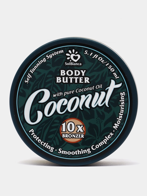 Твердое масло автозагар для тела "Кокос" SolBianca Body Butter Coconut, 150 мл