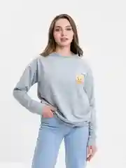 Серый свитшот женский