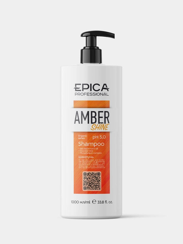 Шампунь для восстановления и питания с облепиховым маслом EPICA Amber Shine ORGANIC
