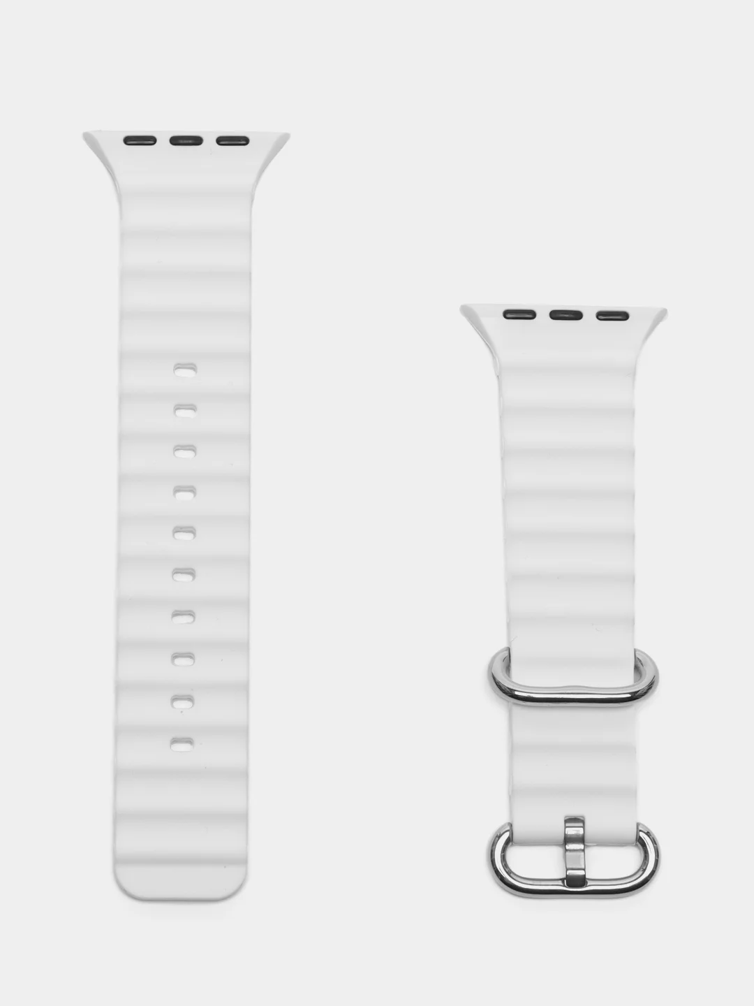 Белый силиконовый ремешок Ocean Watch для Apple Watch Series Ultra 8 7 6 5 SE