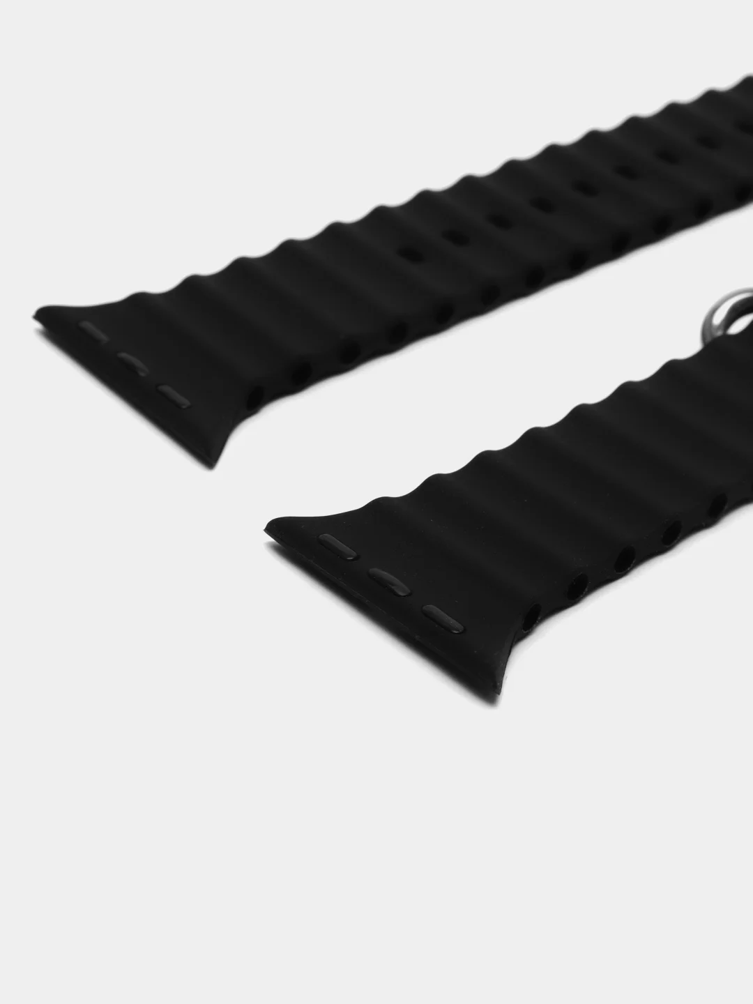 Черный силиконовый ремешок Ocean Watch для Apple Watch Series Ultra 8 7 6 5 SE